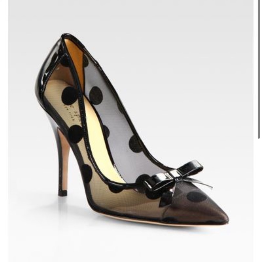 Kate spade polkadot patent leather high heels 36.5
